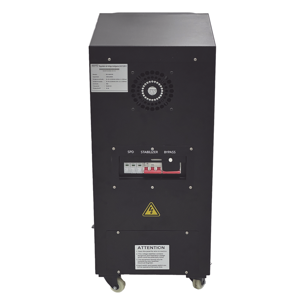 Regulador de Voltaje Industrial Trifásico 10 kVA/8 kW 220/110 V / Entrada 176-264 V Vca / Salida 215.6-224.4 Vca
