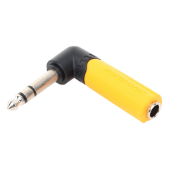 Conector Estéreo | 1/4in - 1/4in | Conector de angulo recto | Adaptador de Carcasa de Plastico