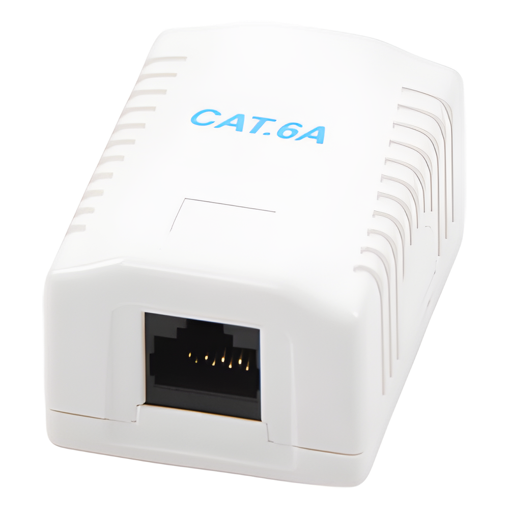 Caja de Pared con 1 Puerto, Incluye 1 Jack UTP Cat6A