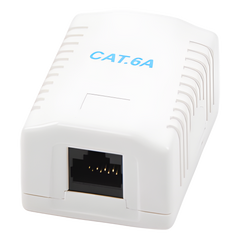 Caja de Pared con 1 Puerto, Incluye 1 Jack UTP Cat6A