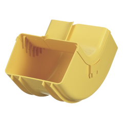 Bajada Vertical Interior de 90º con Tapa, Para uso con Canaletas 6X4 FiberRunner™, Color Amarillo