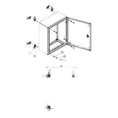 Soporte de Montaje en Pared para Gabinetes NEMA / Brackets Externos AW / Acero Suave Zincado 3 mm / 36x76x21 mm (1.42x2.99x0.83 in) / Incluye 4 Unidades con Accesorios / Mantiene Protección NEMA / IP