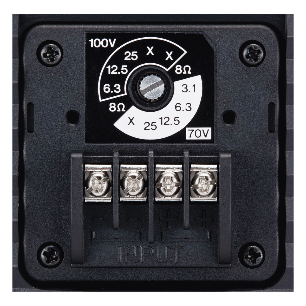 Altavoz de Montaje en Pared | 2 vias | Woofer 4" | Tweeter 1" | IPX3 | 8 ohms | 70/100V | Color Negro | Par
