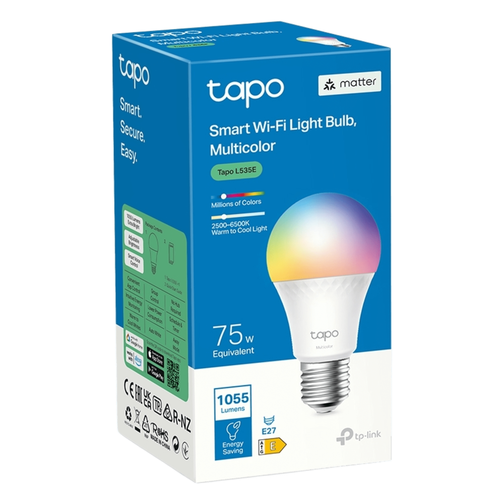 Foco Smart Wi-Fi Light Multicolor / 1100 Lúmenes (brillo máximo) / 16 Millones de Colores / Temperatura de Color 2500-6500K / Matter Compatible / 9.5W