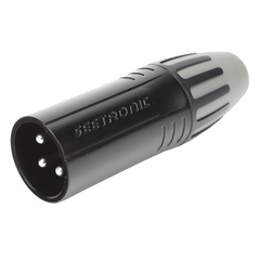 XLR conector de cable macho, carcasa enchapada en negro, contactos enchapados en plata