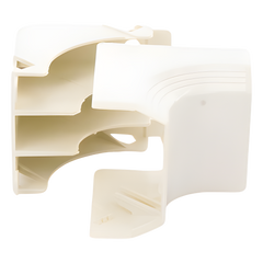 Esquinero interior, para uso con canaleta T45, Material PVC Rígido, Color Blanco Mate