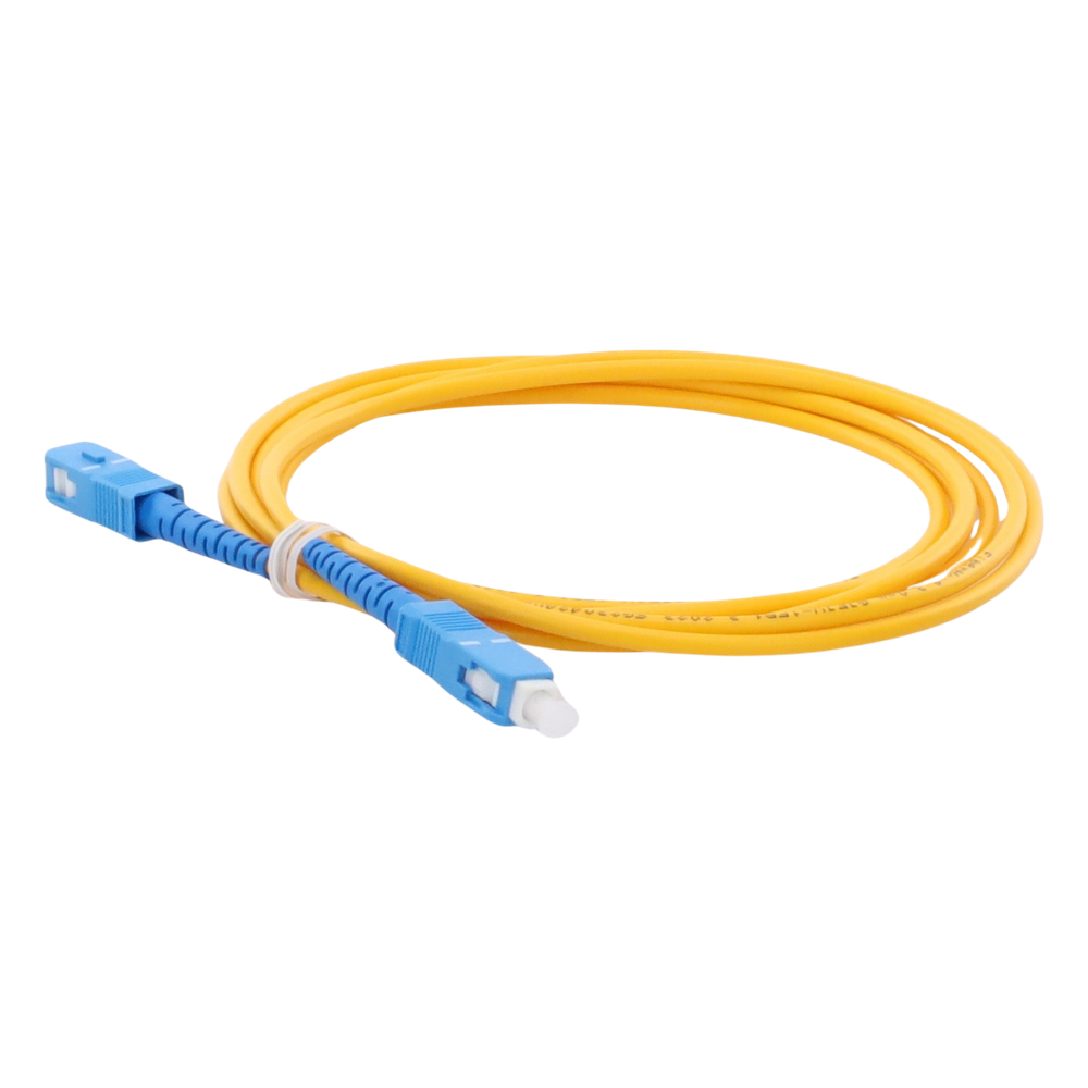 Jumper de Fibra Óptica Monomodo SC/UPC-SC/UPC Simplex de 2 Metros (6.56 Pies), 3mm