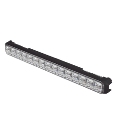 Luz Auxiliar de 45 LED, Top Rojo, Tricolor Rojo/Azul/Blanco, 11.42", Lente Transparente, SAE