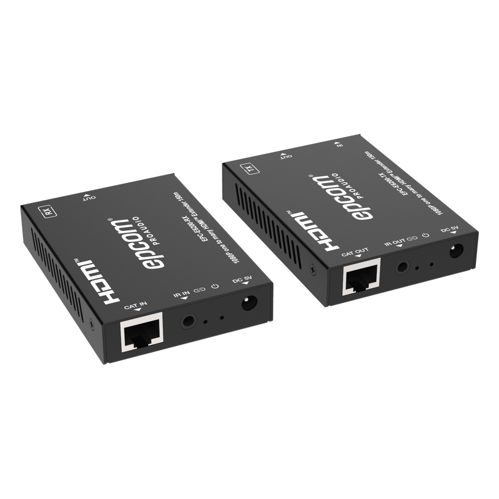 Extensor HDMI™ Sobre IP | Codificador Y Decodificador | 150m Por Cable CAT6 | Compatible Con Red Gigabit | Video Full HD | Compresión EZCast | Control IR Unidireccional