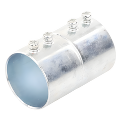 Cople 1 1/2" (38mm) con tornillo pared delgada galvanizado etiqueta verde