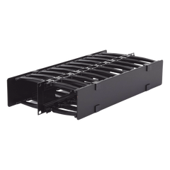 Organizador de Cable Horizontal RouteIT, Doble, Para Rack de 19in, 4in de profundidad, 2UR