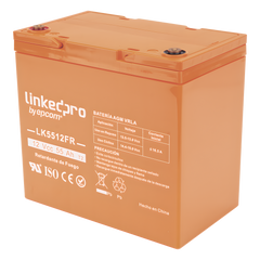 Batería de respaldo  12 V | 55 Ah | AGM | Certificada UL94-V0 Retardante a la Flama | Especial para Seguridad Electrónica | UPS  | Sistemas de emergencia | Vida útil 5 años | Terminales T2