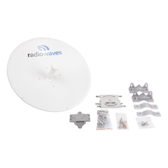 Antena Direccional de alto desempeño, Dimensiones (2 ft), Ganancia de 29 dBi, 4.9-6 GHz, Conectores N-hembra, Fácil instalación, Preensamblada, Montaje incluido