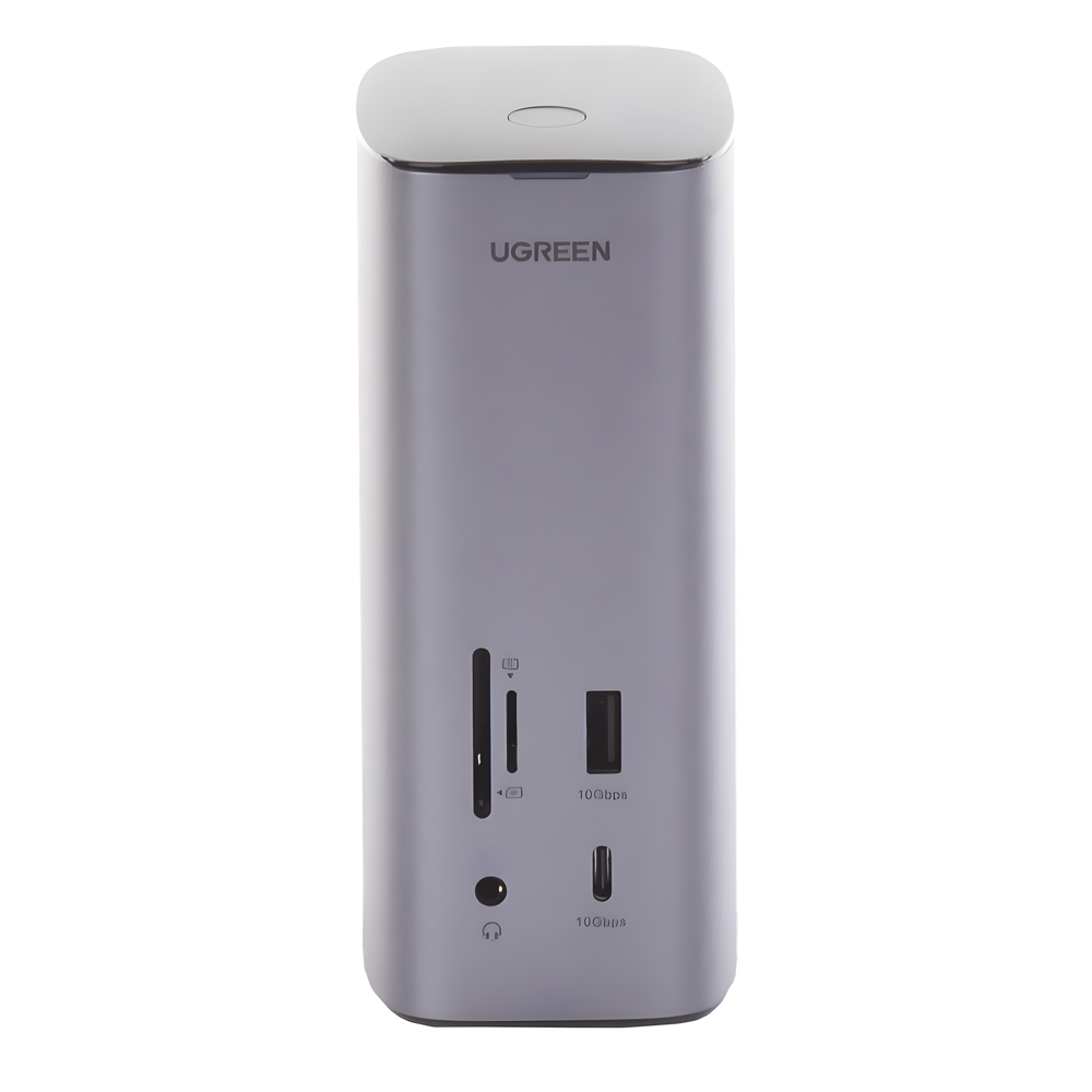 HUB USB-C (Docking Revodok Pro) 12 en 1 | 2 USB-A 3.0 | 1 USB-C PD Carga 100W | 1 USB-A 3.1 | 1 USB-C 3.1 | HDMI 4K | HDMI 8K Ultra HD | Display Port 4K | RJ45 (Gigabit) | Lector Tarjeta SD + Micro SD (TF) | Jack Audio 3.5mm.