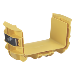 Union Recta "Cople", Para Canaleta FiberRunner™ 6X4, Color Amarillo