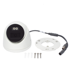 [Audio Bidireccional + Dual Light + ColorVu] Turret TURBOHD 2 Megapixel (1080p) / Lente 2.8 mm / 40 mts IR EXIR + 40 mts Luz Blanca / Micrófono y Bocina Integrado / Exterior IP67 / dWDR