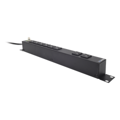 Multicontacto Horizontal (PDU) de 8 Contactos (NEMA 5-15R) Rack 19" 1UR. Voltaje Entrada/Salida: 120Vca/15A