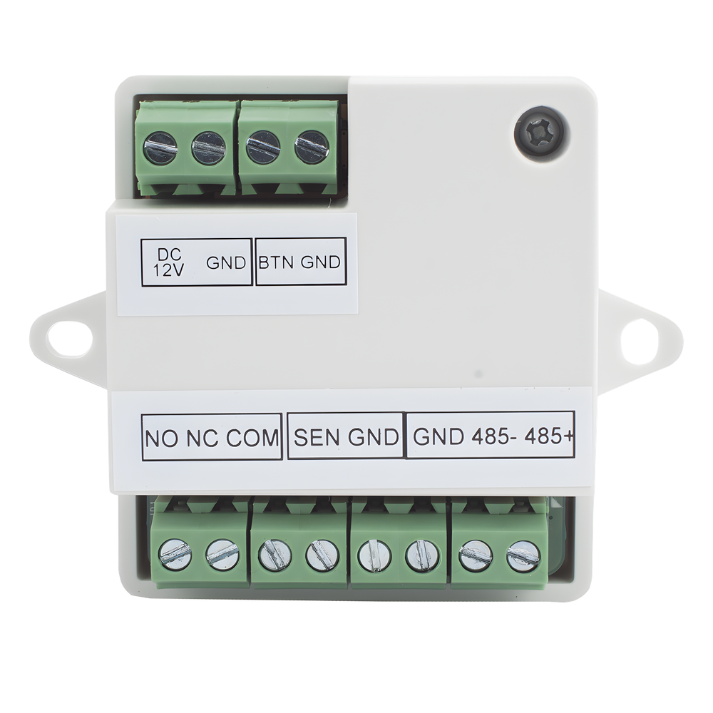 Módulo Seguro para Instalaciones SEGURAS en Controles de Acceso HIKVISION / Compatible con Biometricos Faciales Min Moe / Conexión RS-485  /  Soporta Botón de Salida y Chapa