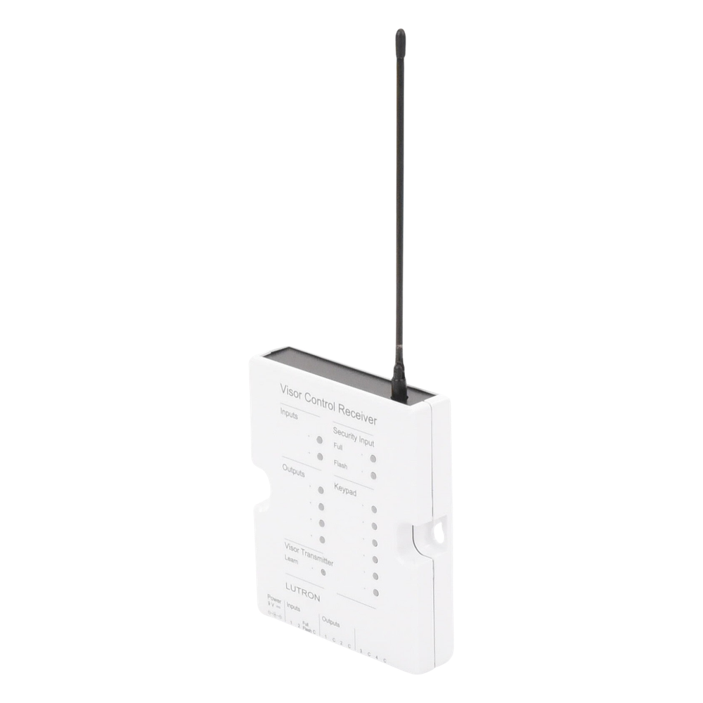 Receptor de control de visera para RadioRA 2 con 4 salidas de contacto seco para puertas de garaje o portones y entrada de seguridad, color blanco