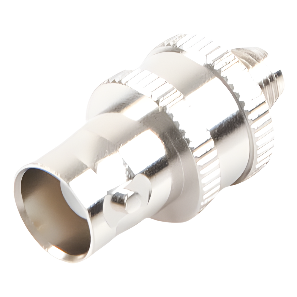 Adaptador en Línea  de Conector BNC Hembra a SMA Hembra / Radios Portátil Kenwood, Uniden, Níquel/ Oro/ Teflón.