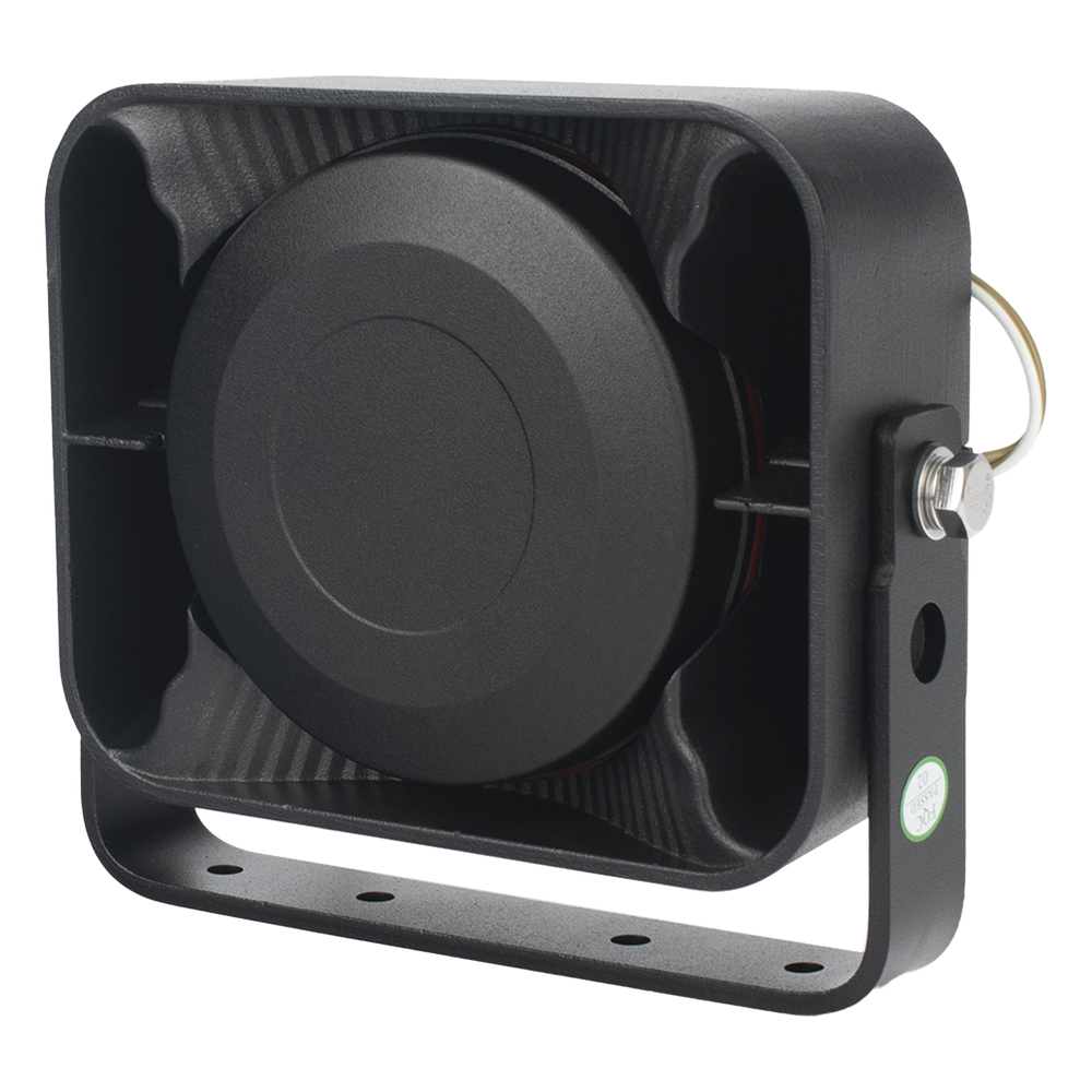 Bocina Compacta de Uso Rudo, 100 Watts de Potencia, Ideal para Vehículos de Encubierto, 8 Ohms de Impedancia
