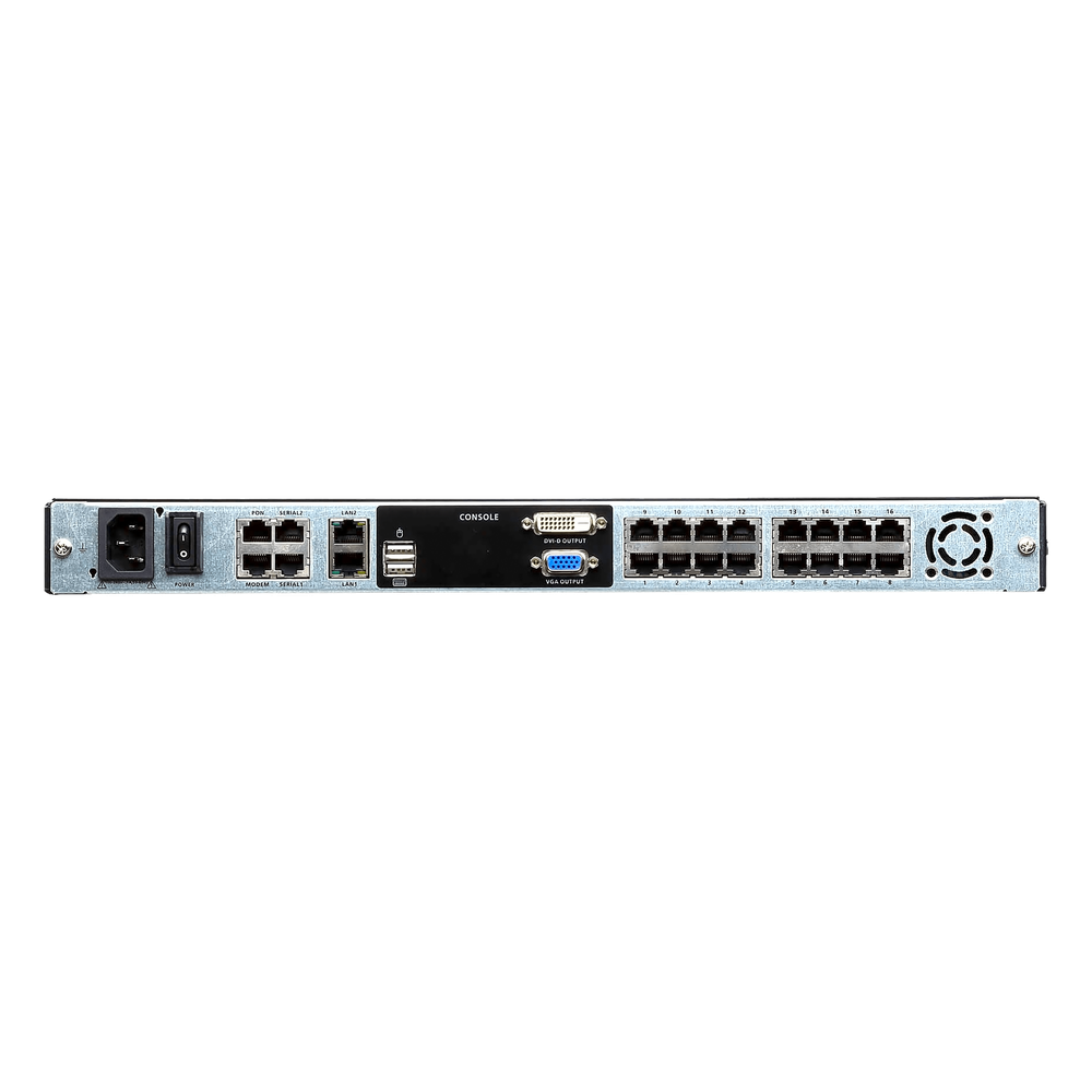 Consola KVM over IP | 16 Puertos | Dual Rail | 19” LCD | Dual NIC | Cat5 | Acceso Remoto