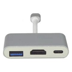Adaptador Multipuerto USB-C 3.1 A HDMI 4K / USB 3.0 / USB – C /  Alta Velocidad de Transmisión de Datos / Admite Carga Rápida (PD) en el Puerto USB – C