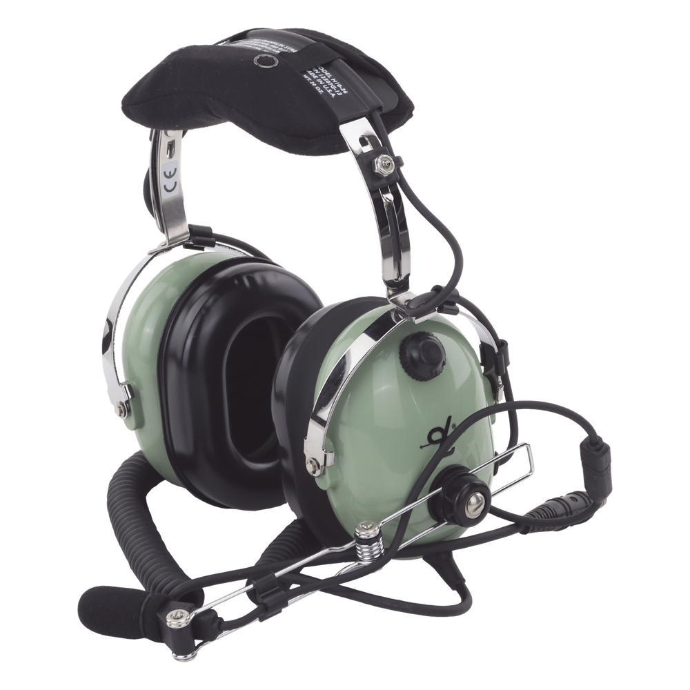 Auriculares de aviación, con micrófono, sobre la cabeza, helicóptero