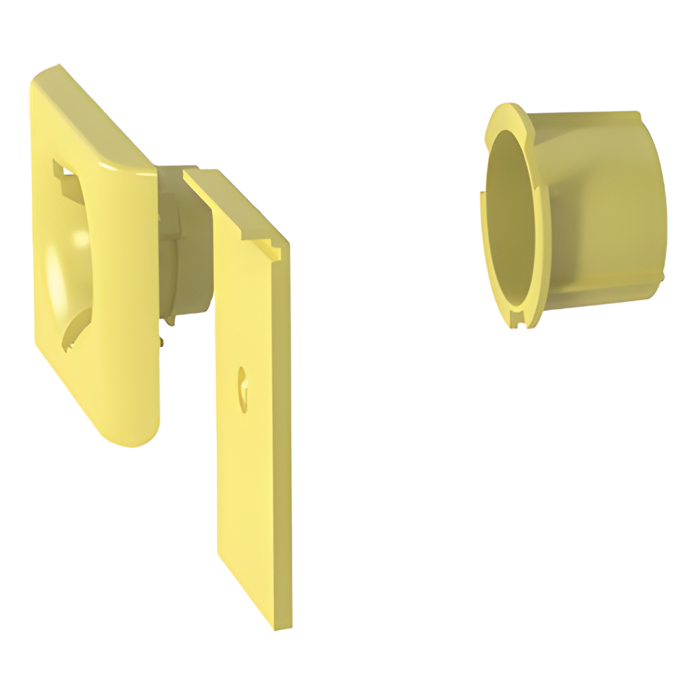 Accesorio de Salida a Tubo De 1.5 in (38 mm), Para Canaletas FiberRunner 4X4, 6X4, o 12X4, Color Amarillo