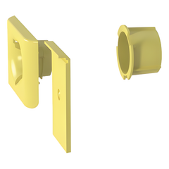 Accesorio de Salida a Tubo De 1.5 in (38 mm), Para Canaletas FiberRunner 4X4, 6X4, o 12X4, Color Amarillo