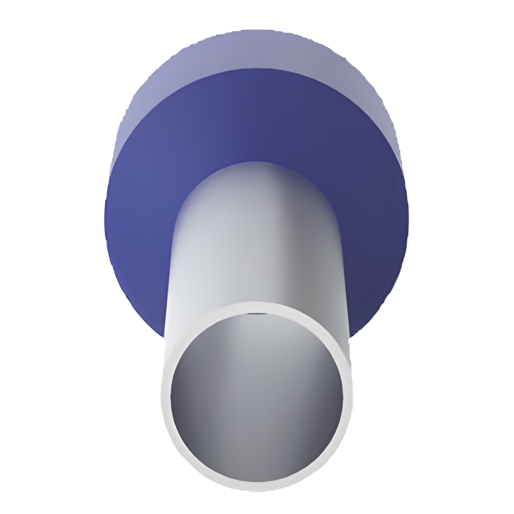 Ferrule Aislado PAN-TERM para Cable 14 AWG, Largo 12mm, DIN Color Azul. Paquete 500 Piezas
