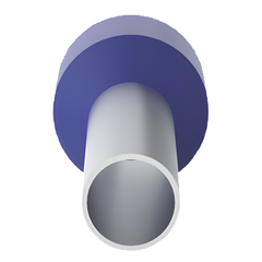 Ferrule Aislado PAN-TERM para Cable 14 AWG, Largo 12mm, DIN Color Azul. Paquete 500 Piezas