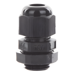 Conector Plástico Negro Tipo Glándula para Cable de 3.5 a 6 mm de Diámetro.