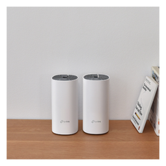 Kit de Router inalámbrico mesh Deco E4 para Hogar / Doble banda AC 1200  / 2 puertos 10/100 Mbps / Compatible con amazon alexa.