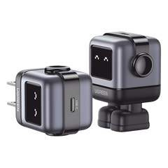 Cargador Mini GaNRobot 30W serie UNO | 1 USB-C de Carga Rápida | Tecnología GaN II | Multiprotocolo PD/QC/SCP/FCA | Carga Inteligente | Pantalla LED | Zapato Magnético Extraíble | Thermal Guard | Color Negro.