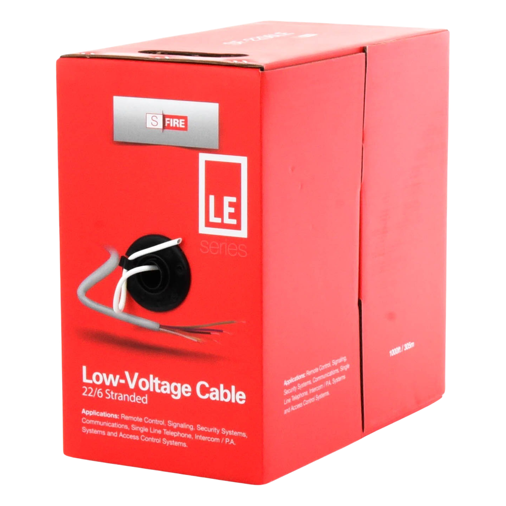 Bobina de 305 m (1000 ft) / Cable para Alarma 6x22 AWG / CCA / Blanco