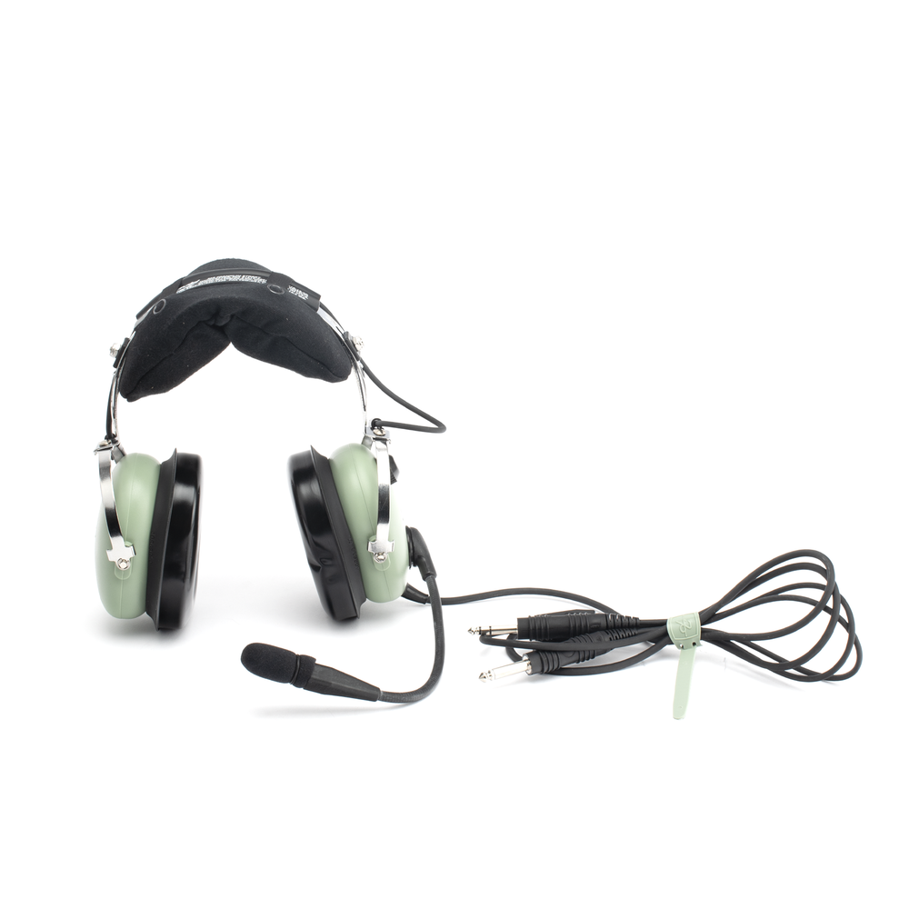 Auriculares de ala fija con atenuación de ruido pasivo para aviación general