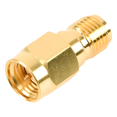 Adaptador en Línea, de Conector SMA Macho a SMA Hembra Inverso, Oro/ Oro/ Teflón.