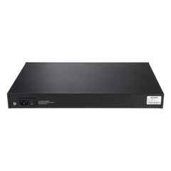 Switch PoE (802.3af/at/bt) / No administrable de largo alcance / Hasta 250m / Con 24 x 10/100Mbps + 2 x SFP Gigabit Combo / 250 W