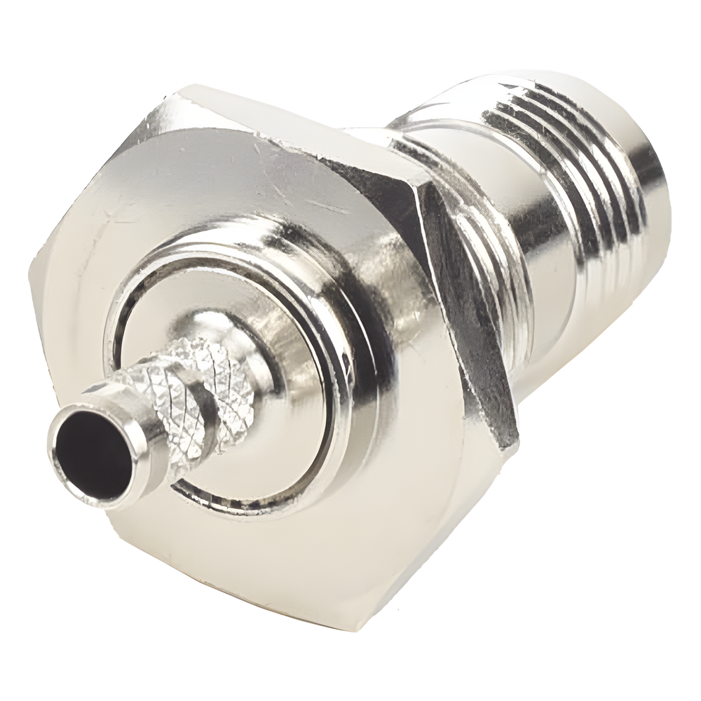 Conector TNC Hembra Hermético, montaje Trasero, D plano.