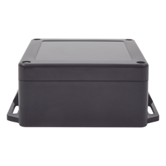 Gabinete Plástico Negro para Exterior (IP65) de 120 x 120 x 60 mm Cierre por Tornillos.