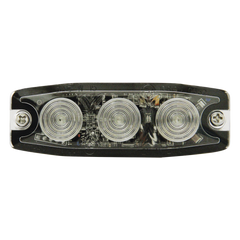 Luz Auxiliar de 3 LED, Ambar, Lente Transparente, SAE
