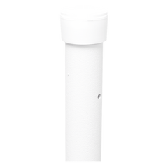 Poste de Esquina Blanco de Acero Galv. de 1.2m para Cerca Electrificada  cal. 18 de 1" Diam. para 5 Aisladores (No incluidos).