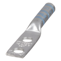 Zapata de compresión LCC6-14A-L para cal. 6 Awg, Doble barreno para tornillo prisionero de 1/4, Espaciado de orificio 16mm, 1 Pz
