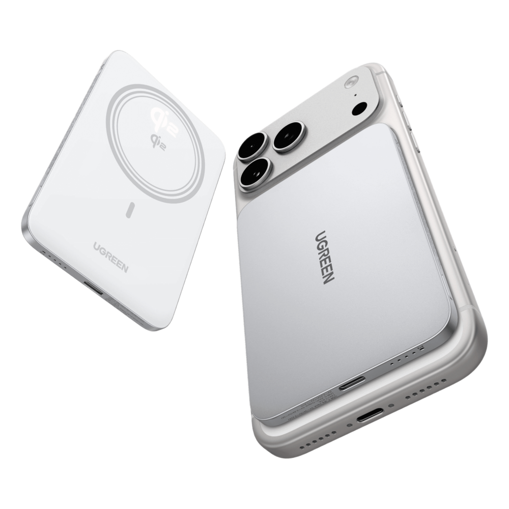 Power Bank Magnético Inalámbrico / 5000 mAh / 20W USB-C PD3.0 + 15W Carga Inalámbrica / Compatible MagSafe y Qi / Diseño Ultrafino 8.6 mm (0.3 in) / Carga Simultánea Cable + Inalámbrica / Bater&iacute