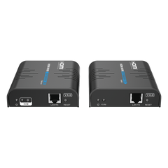 Kit extensor KVM (HDMI y USB) hasta 120 metros | Resolución 1080P @ 60 Hz | Soporta STP y UTP CAT6 | Soporta Switch Gigabit para control KVM múltiple | Soporta hasta 253 receptores | Transmite el Video y Controla tu DVR vía USB
