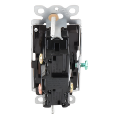 Apagador de pared Claro de 3 vías tipo paleta, 15 A, 120/277 V, para cargas generales de iluminación y motores, color blanco brillante