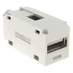 Módulo Acoplador USB 2.0, Hembra a Hembra, Tipo Mini-Com, Color Blanco Mate