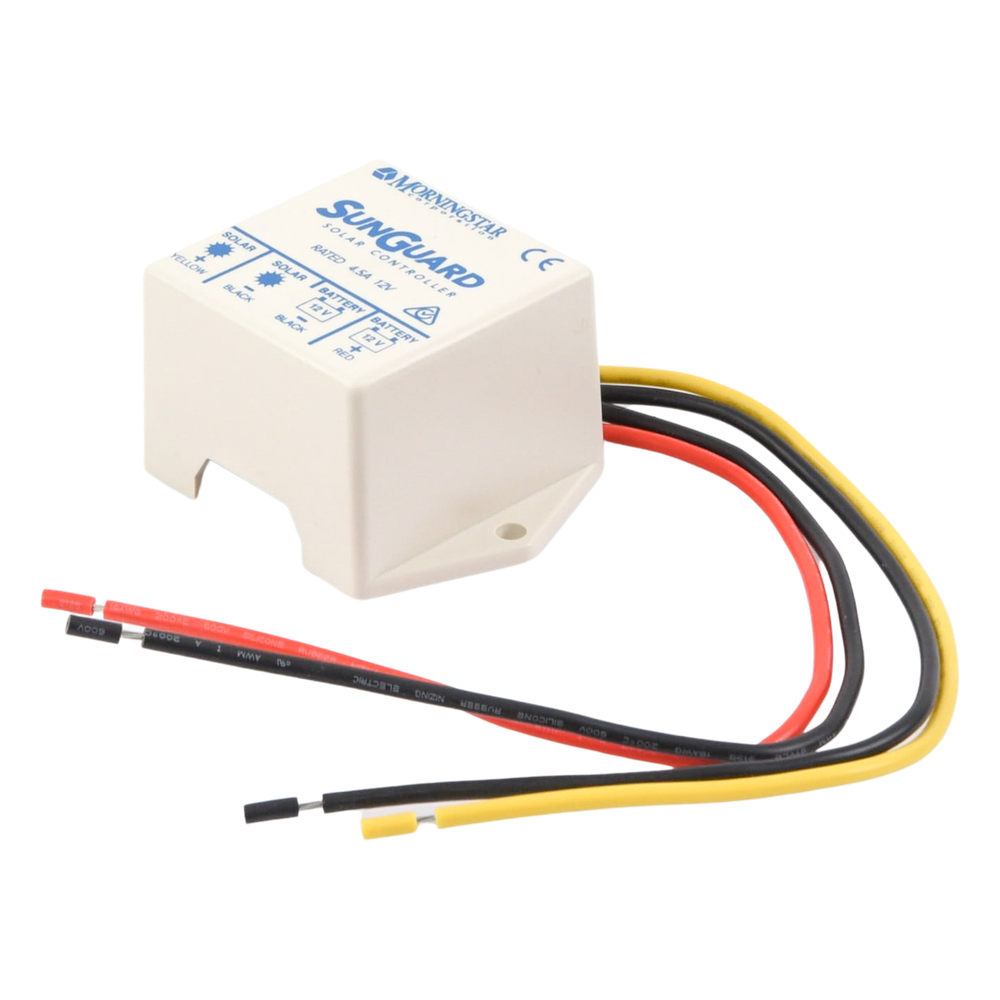 Controlador de Carga Solar PWM SunGuard 4.5 A / 12 VCC / Compensación de Temperatura / 100% Estado Sólido / -40°C a +85°C