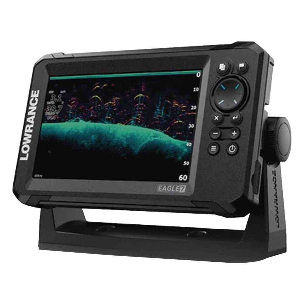 Eagle-7 ecosonda en pantalla horizontal IPS de 7 pulgadas, incluye transductor skimmer 50/200 kHz